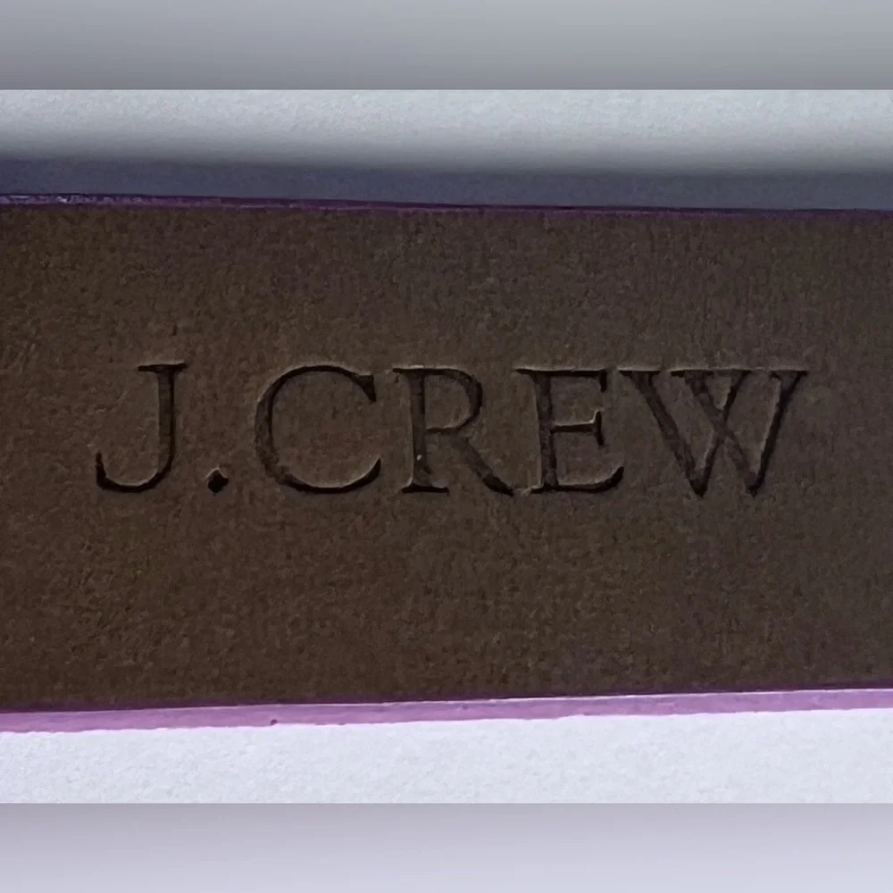 J.Crew Women's Pink Italian Leather Suede Belt Gold tone Buckle Sz Medium NWT